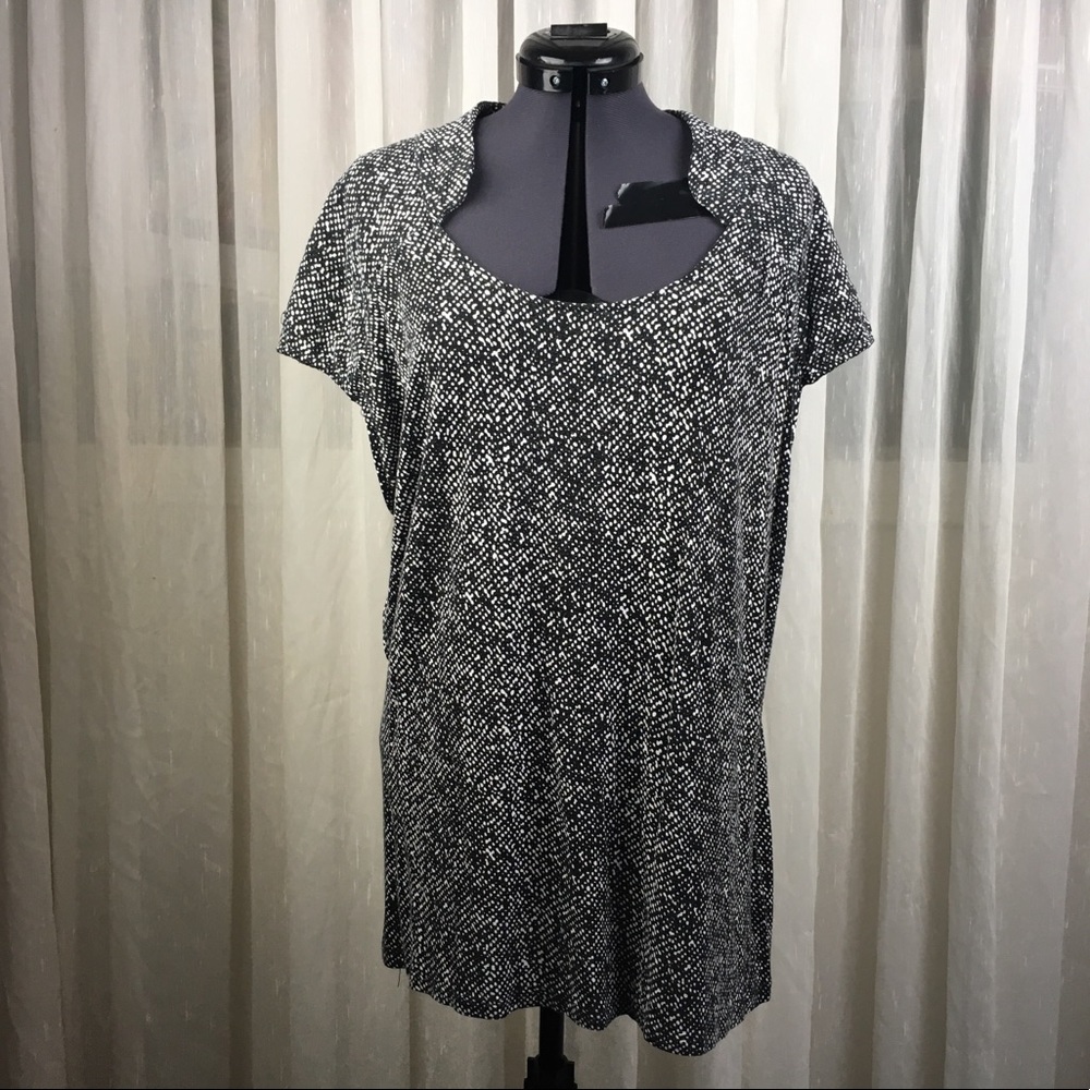 Addition Elle Sweetheart Neck Snake Print Tee